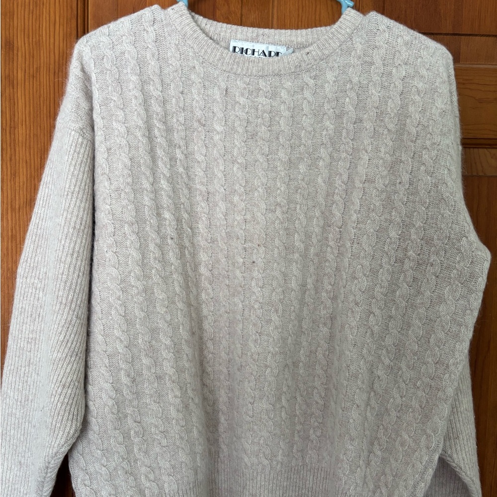 Richard & Company Cable Knit Angora Sweater Size XS